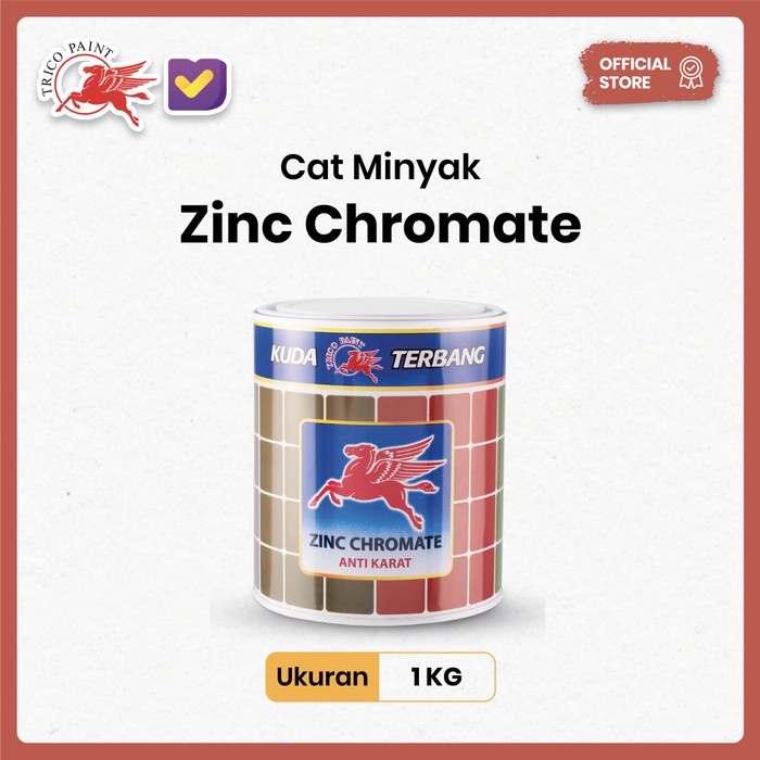 

Kolio Cat Kuda Terbang Zinc Chromate 1Kg -Trico Paint Cat Kayu&Besi