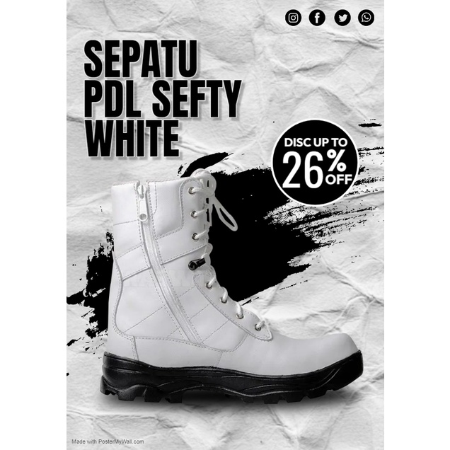 Sepatu Pdl Full Putih /Sepatu Pdl Paskibra /Sepatu pdl Upacara Sepatu Pataka sol Army ujung besi