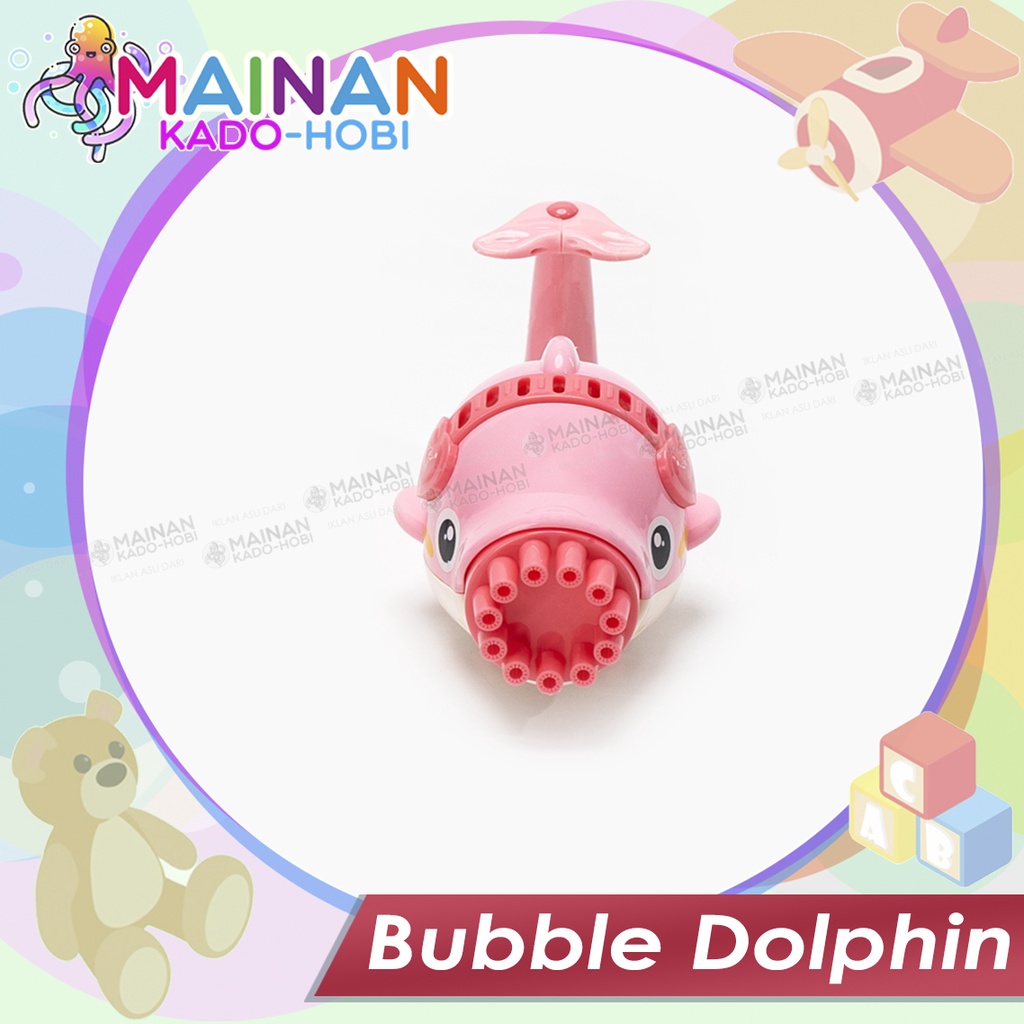 HADIAH MAINAN MANDI ANAK PEREMPUAN TEMBAKAN DOLPHIN BUBBLE MACHINE