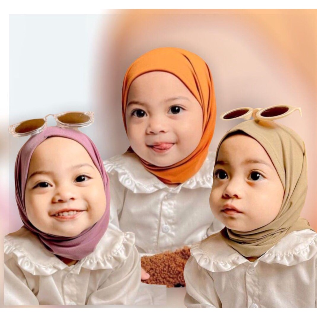 Pasmina Instan Anak Jersey 1-4 Tahun | Jilbab Pasmina Bayi Anak Adem