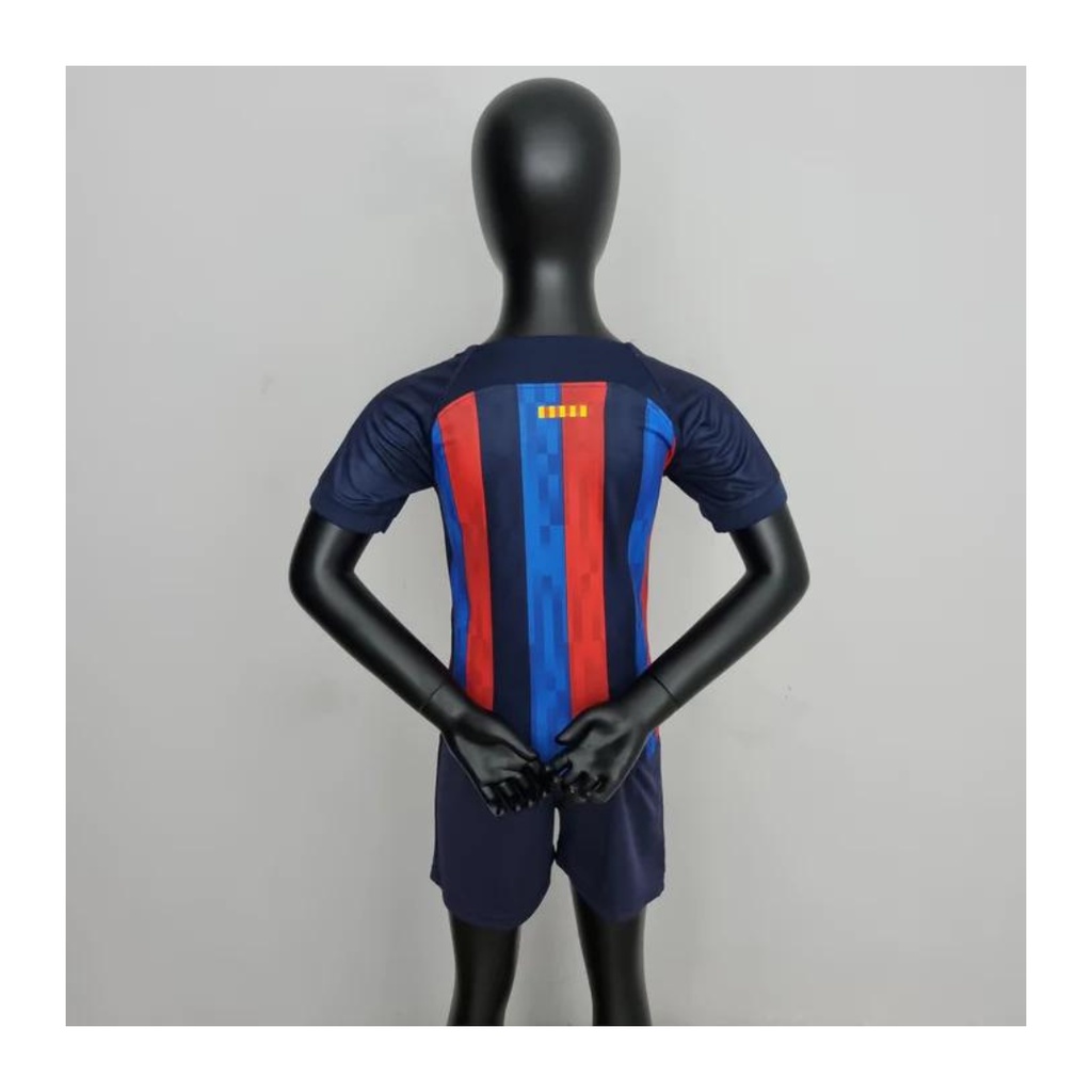 Kaos sepak bola anak jersey football klub baju atasan laki-laki t-shirt celana seragam outfit club olahraga kostum futsal pakaian sport apparel barca hitam polos