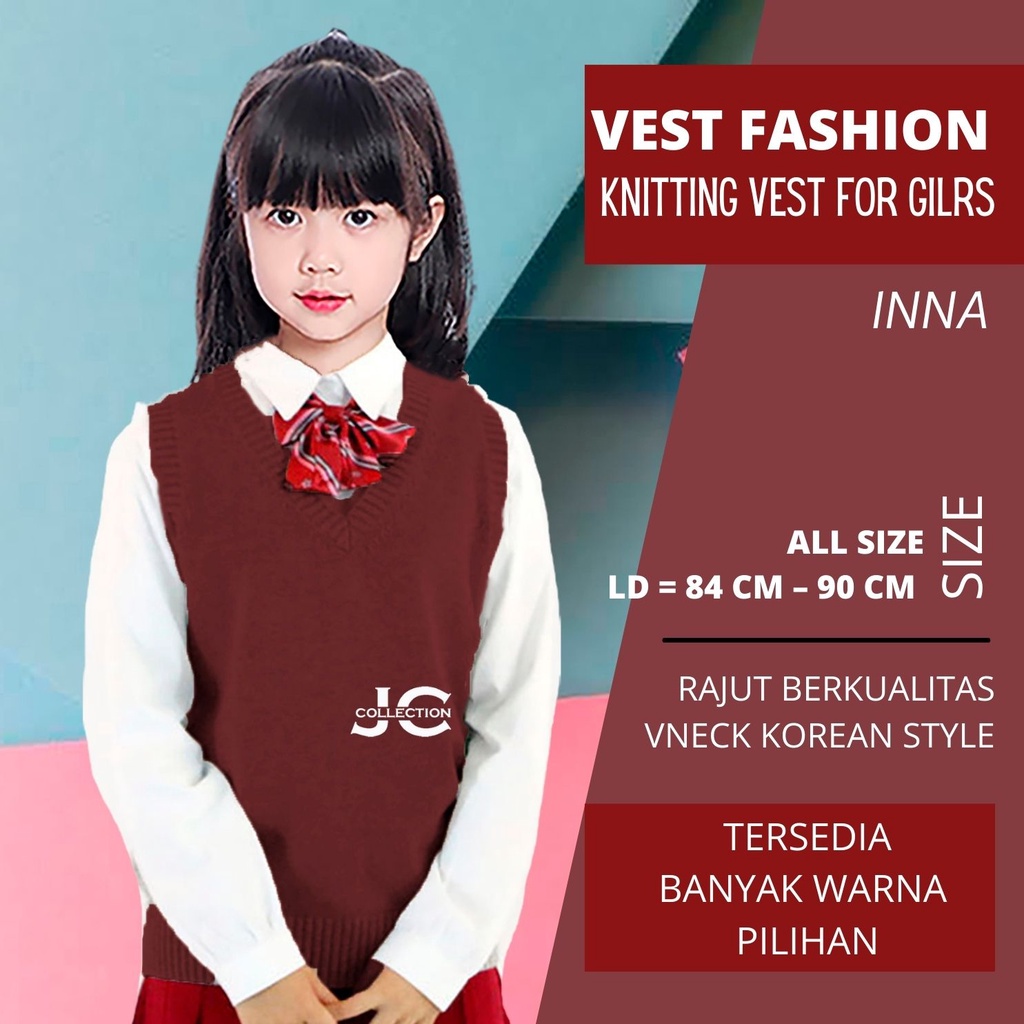 Rompi Rajut Anak Perempuan 12 Tahun – 17 Tahun  / Vest for Girl Teens - JCCollections