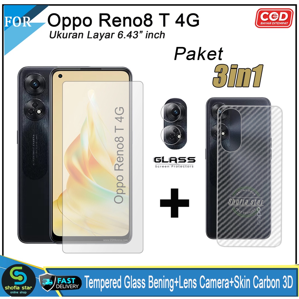 Promo 3in1 Tempered Glass Privacy Oppo Reno 8T 4G Anti Gores Anti Spy Full Layar
