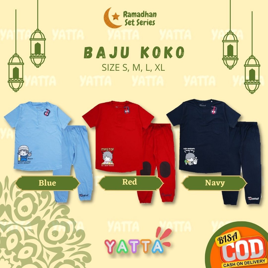 BAJU KOKO ANAK LAKI LAKI / SETELAN KOKO ANAK LAKI LAKI UMUR 3 - 12 TAHUN / PREMIUM SERIES YATTAKIDSW