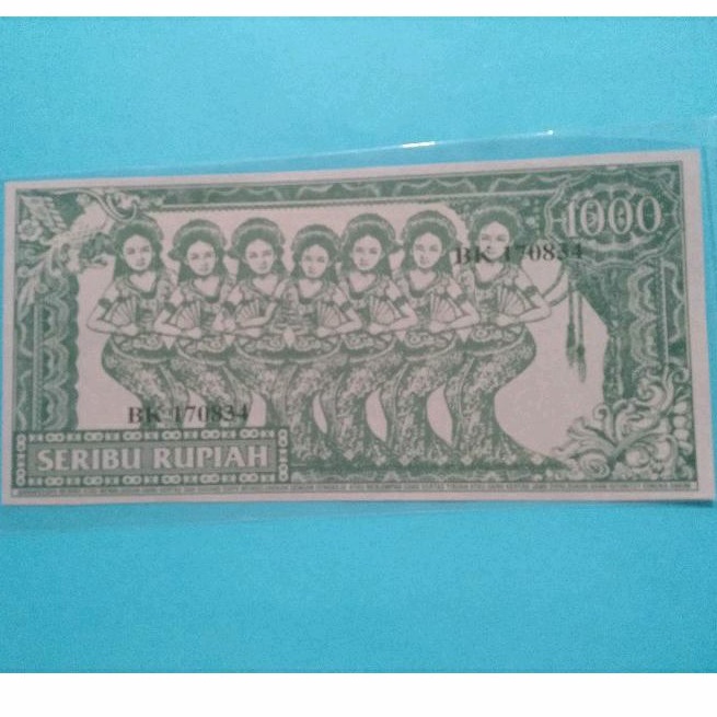 Uang Sukarno Bisa melengkung Penari 7 Hijau