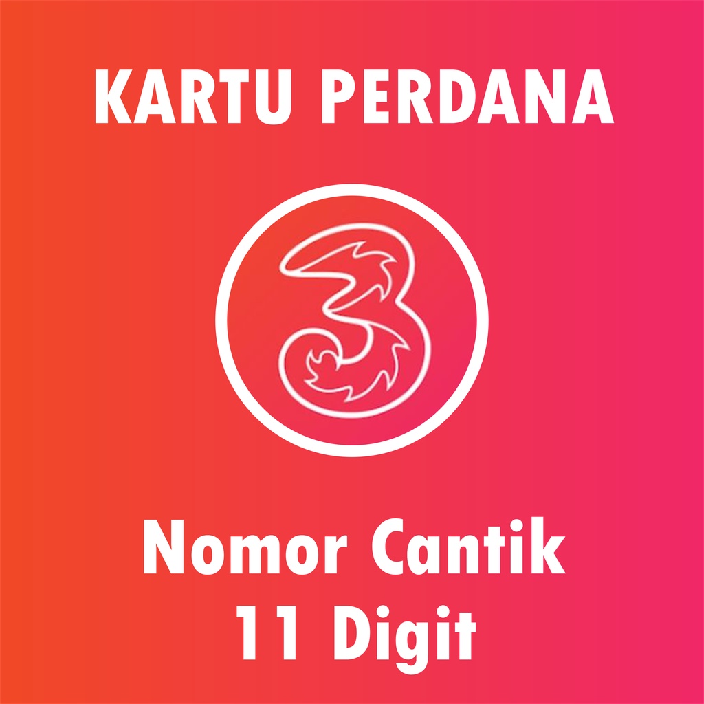 KARTU PERDANA NOMOR CANTIK - 3 TRI 11 DIGIT