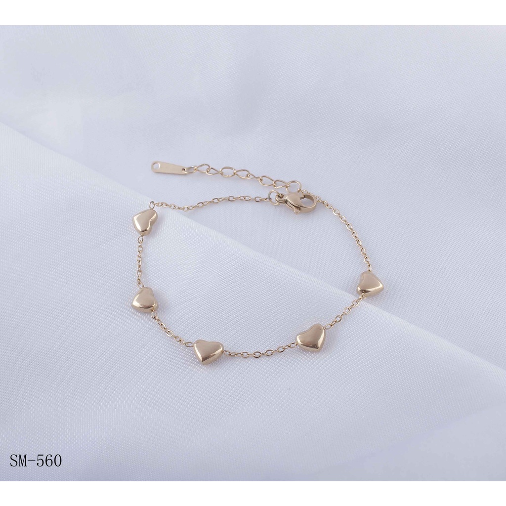 Gelang Love Titanium Anti Karat Perhiasan Fashion 560