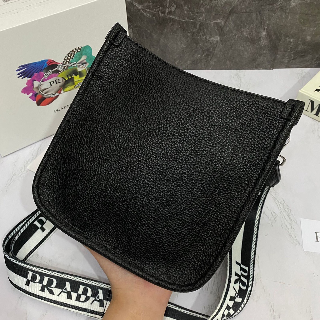 Pr4d44 Leather Mini Shoulder Bag With Nylon Logo Strap 4222 (FreeKantongKain+Bubble Wrap)