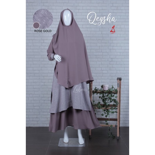 EY- GAMIS JAGUARD EMBOSS MOTIF KOMBI YORIS POLOS QEYSHA BY LUBNA/SET KHIMAR SYARI JUMBO CADAR LEBARA