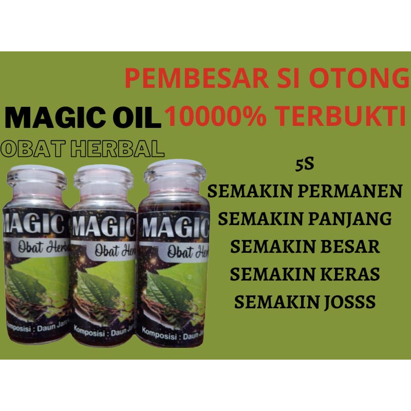 OBAT HERBAL MAGIC OIL PEMBESAR KELAMIN PRIA ASLI PERMANEN ORIGINAL