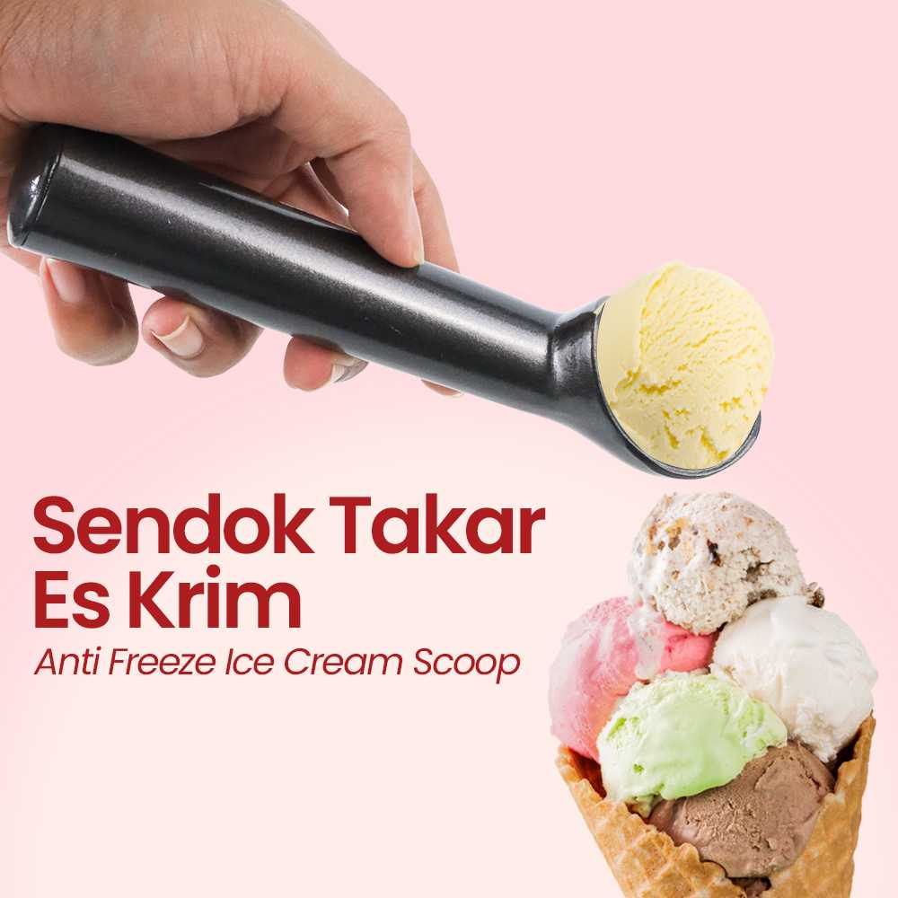 (BISA COD) FTIHSHP Topincn Sendok Takar Es Krim Gula Kopi Anti Freeze Ice Cream Scoop - O337