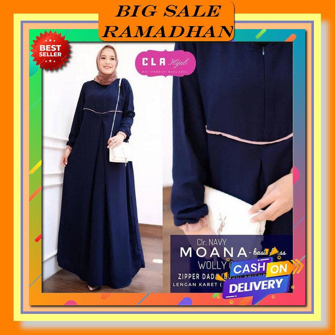 Model Gamis Terbaru 2023 Polos Simpel Modern Remaja Dress Eticha Wanita Muslim Pesta Elegan Mewah Ke