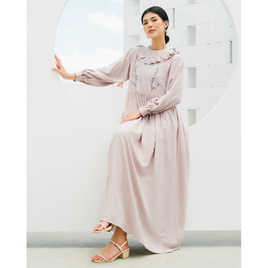 Myrubylicious SALWA MAXI DRESS | MAXI DRESS | DRESS WANITA | BAJU MUSLIMAH | DRERSS BORDIR | DRESS RAYON