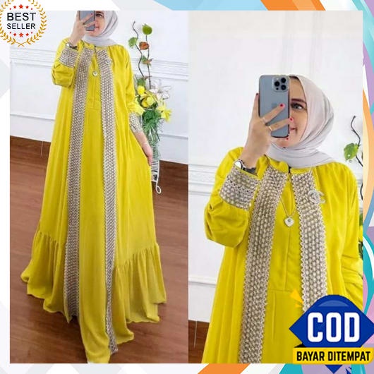 Gamis Wanita Terbaru 2023 Import Games Jumbo Longdres Dewasa Longdress Pesta Gaun Midi Busui Friendl