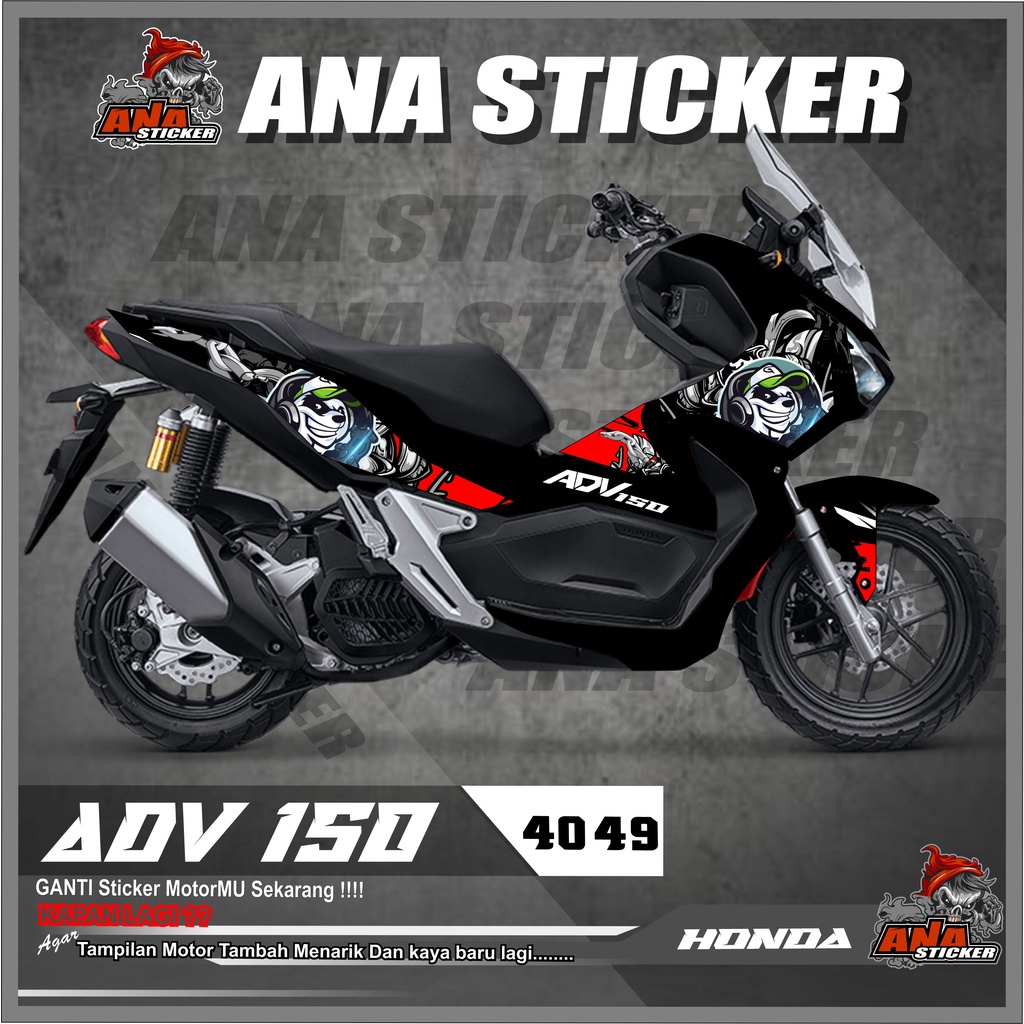 4049 STRIPING SCOTLET HONDA ADV 150 VARIASI PANDA DJ