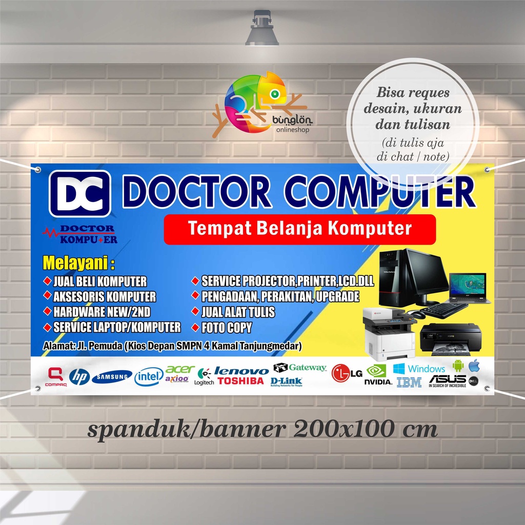 Spanduk, Banner Toko Komputer