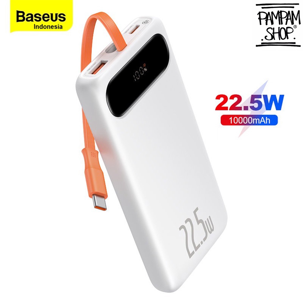 BASEUS ORIGINAL Powerbank Block Digital Display 10000mAh 22.5W 20W 3A 5A Super Fast Charging Type C Power Bank 10000 mAh Quick Charge QC Ori