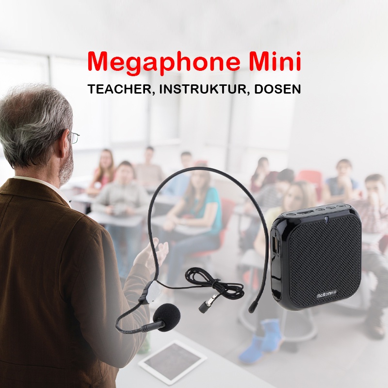 Rolton K400 Portable Voice Amplifier Megaphone Booster with Wired Microphone Loudspeaker Speaker Speaker Mic  Teacher Training