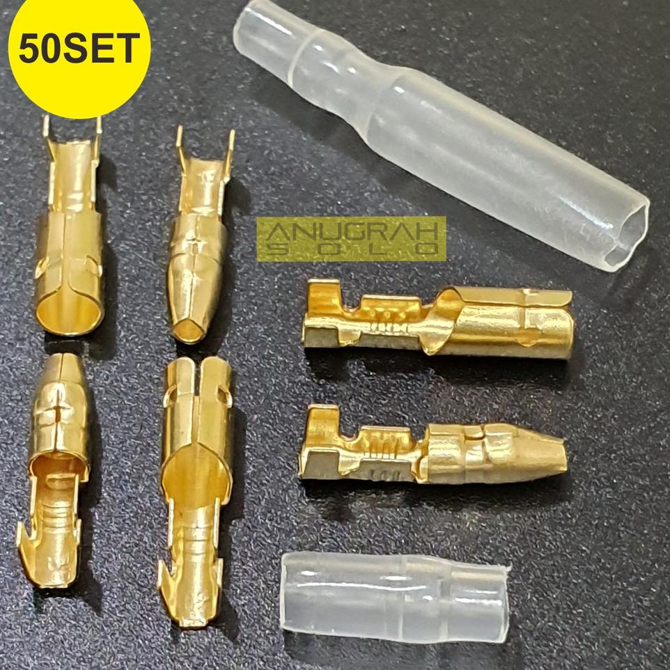 Termurah Kabel Skun Bulat Jantan Betina Konektor Motor Male Female Brass
