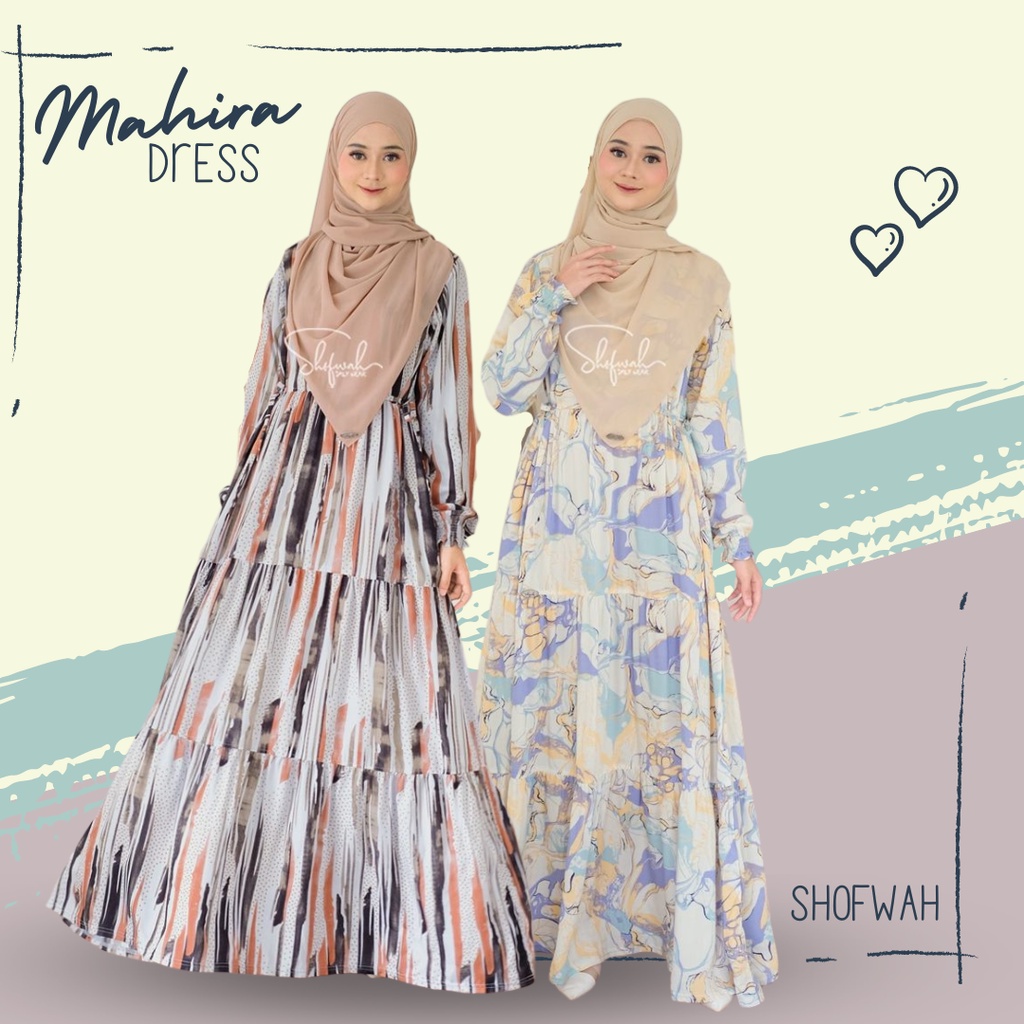 Mahira Dress Shofwah Gamis Daily Rayon Adem