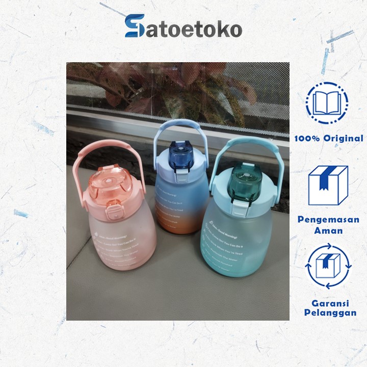 Botol Viral Gemoy Gradasi Ukuran 1,1 Liter