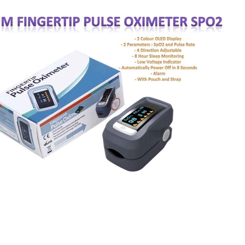 ۝ F2 Fingertip Pulse Oximeter Premium - Alat Ukur Kadar oxygen SpO2 ℮