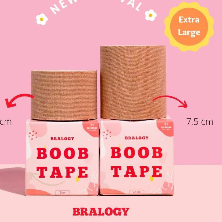 ♀ Bralogy - Bra Tape / Boob Tape / Body Tape 5m x 7.5cm - FREE GUNTING & NIPPLE COVER ✴