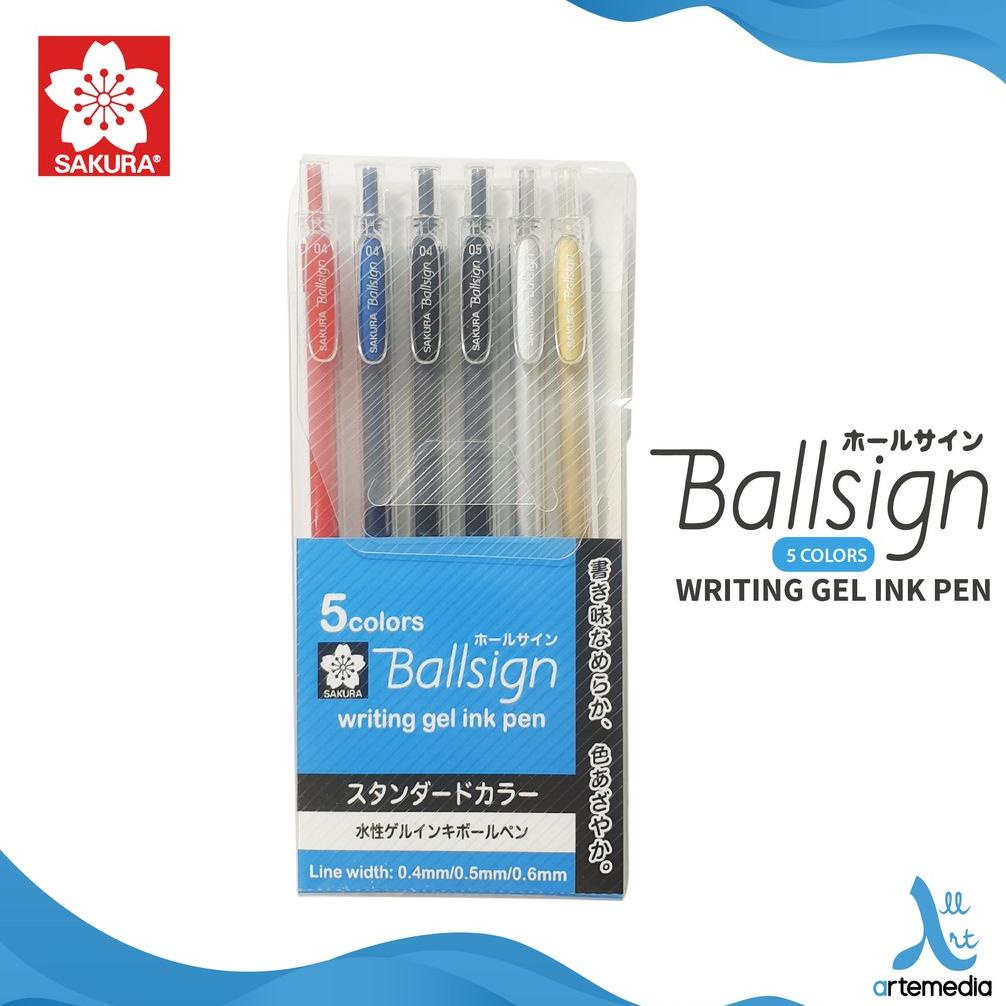 

Pulpen Warna Sakura Ballsign Knock Set 6 Retractable Gel Pen Bolpen