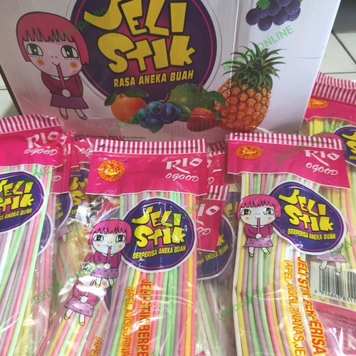 

Permen Jelly Stick Rio Aneka Rasa Buah / manisan jeli Rasa Buah / Permen Aneka Rasa / 1 pak