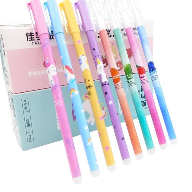 HARGA GROSIR 1 LUSIN (12 PCS) PULPEN HAPUS GEL MOTIF LUCU IMUT / PEN HAPUS / ERASABLE PEN FS grosir
