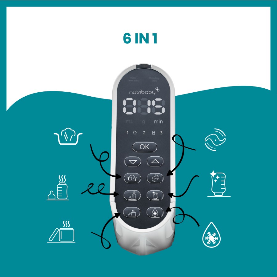 BABYMOOV Nutribaby Plus - Baby Food Processor / Steamer Blender Warmer