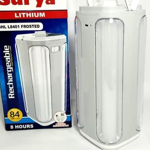 ✨Grosir✨ Surya Lampu Emergency Petromak 3 Sisi SHL L8401 Frosted SMD 84 LED Light Led Rechargeable ?