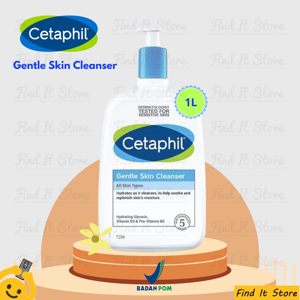 Cetaphil Gentle Skin Cleanser Sabun Cuci Muka 1L/1000ml