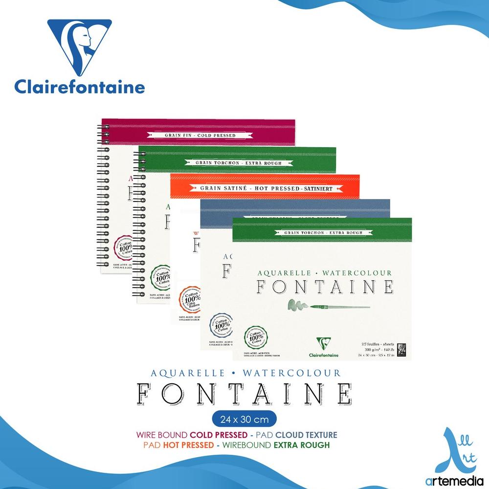 

Watercolor Pad Clairefontaine Fontaine 24x30cm Watercolor Paper Block