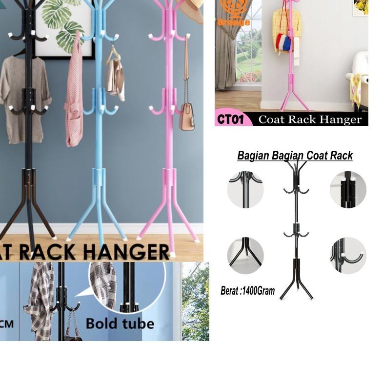 ✯ Stand Hanger Gantungan Baju Coatrack Gantungan Tas Dan Topi Tas Gantungan Aesthetic Stand Hanger M