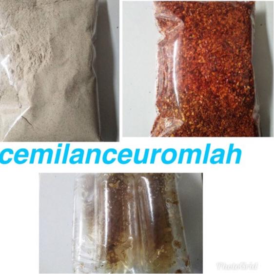 

❂ Bumbu bacil baso aci ( 3 macam) 1000gr minyak rempah asin pedas ada biji cebenya total 1kg murah ♦