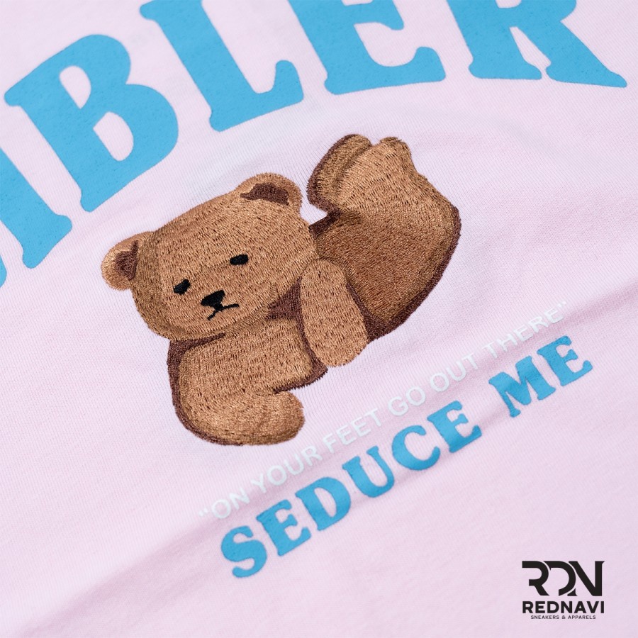 Ambler Korea Sliding Bear T-Shirt (AS907) Pink Original