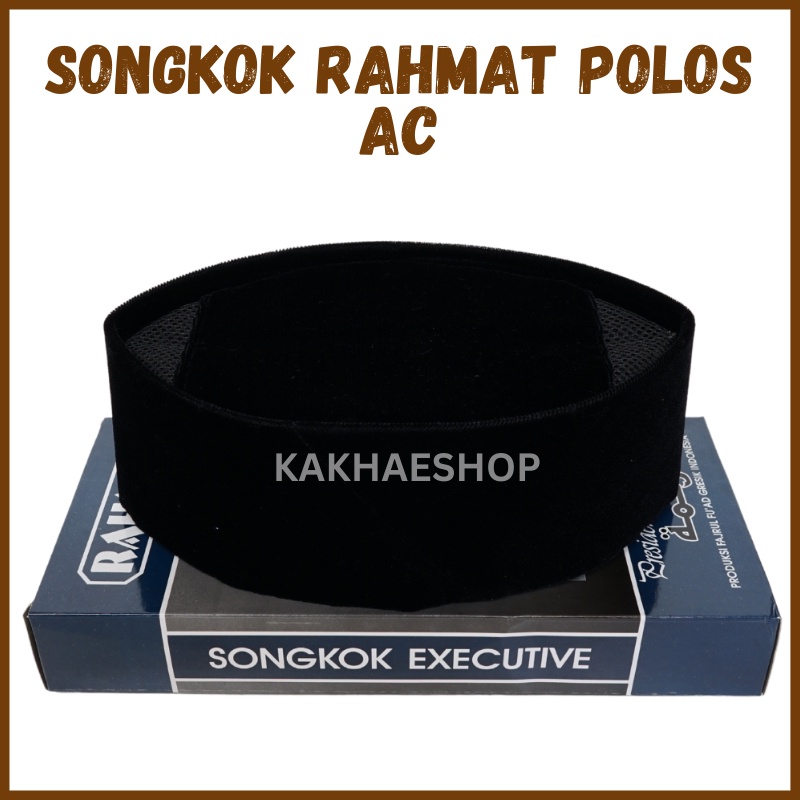 GROSIR (10 PCS) PECI KOPIAH SONGKOK HITAM RAHMAT AC UKURAN ANAK DAN DEWASA