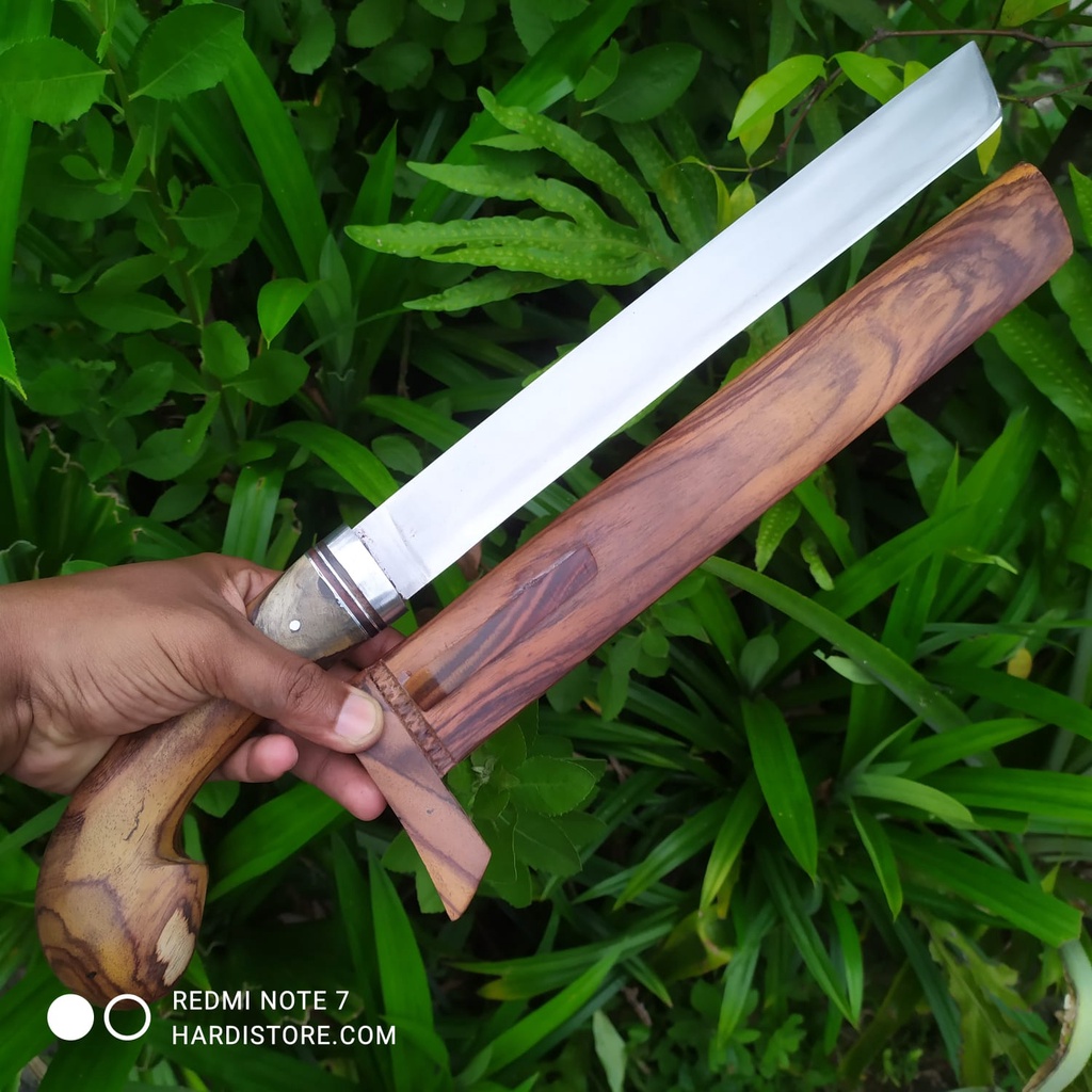 Pisau Sembelih Per Jeep Willys 30 cm Asli Sarung dan Handle Sonokeling