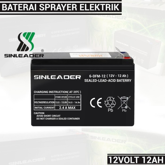 Aki Kering Untuk Sprayer Elektrik 12V 12Ah -Sinleader Baterai 12V 12Ah