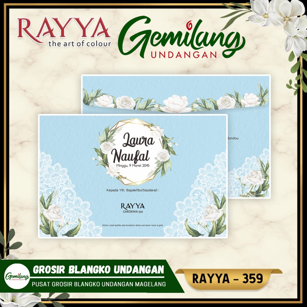Blangko Undangan Pernikahan RAYYA 359