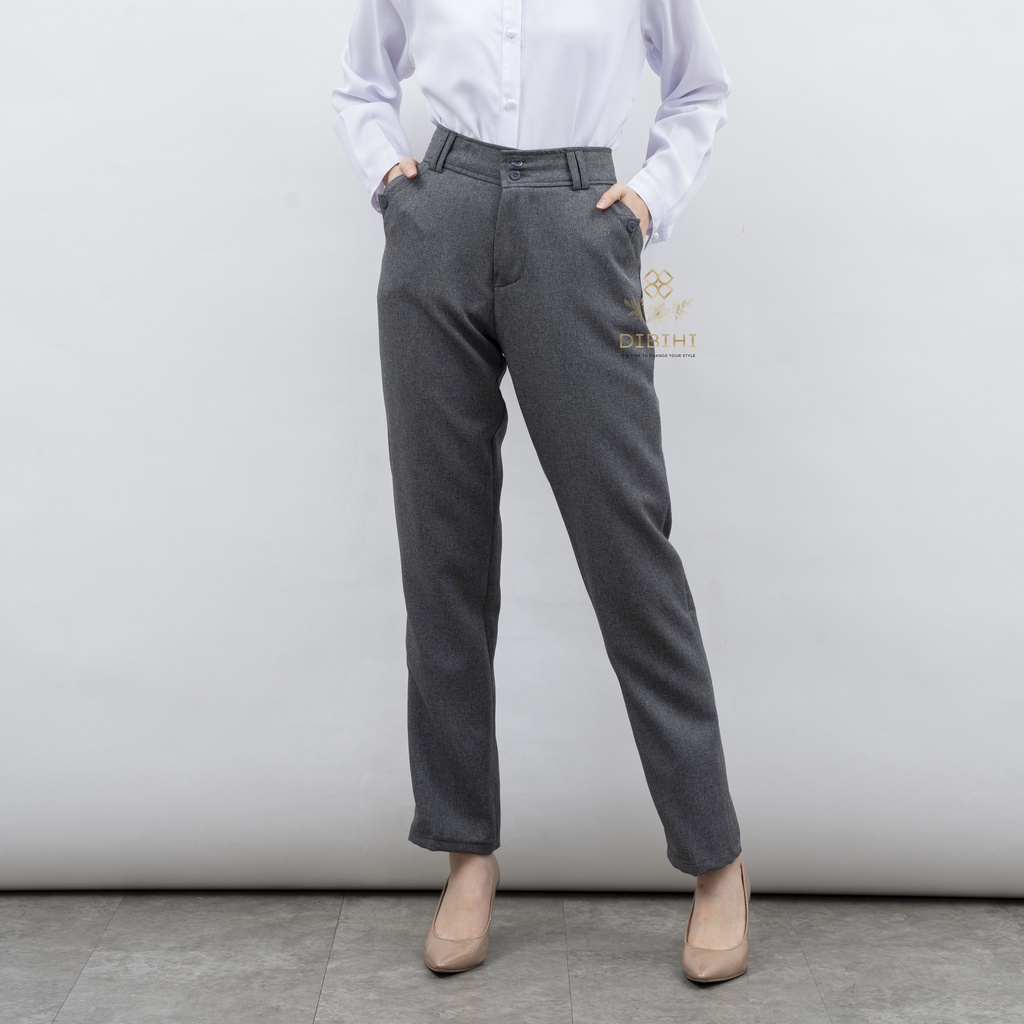 Celana Dibihi Kerja Wanita Kantor Formal Bahan Gracella Premium Size Standar Jumbo Office Pants