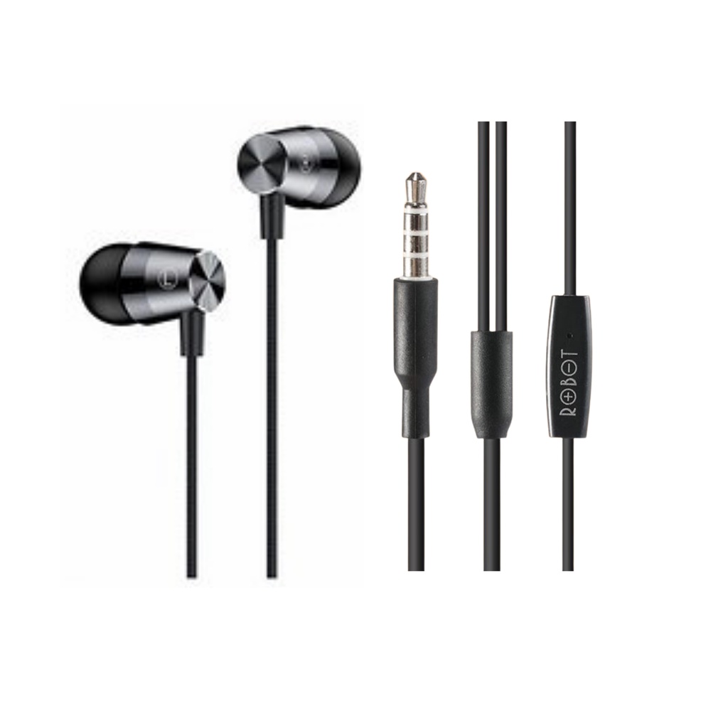 Headset ROBOT RE101S Stereo Sound Earphone ORIGINAL