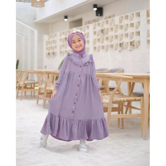 PROMO Gamis Anak Perempuan / Gamis Terbaru 2022 / Baju Gamis Anak Perempuan / Baju Muslim Anak Perempuan / Fashion Muslim Anak/ Baju Muslim Anak / Baju Lebaran 2023 Model Terbaru / Gamis Crinkle Airflow / Gamis Syakira Kids