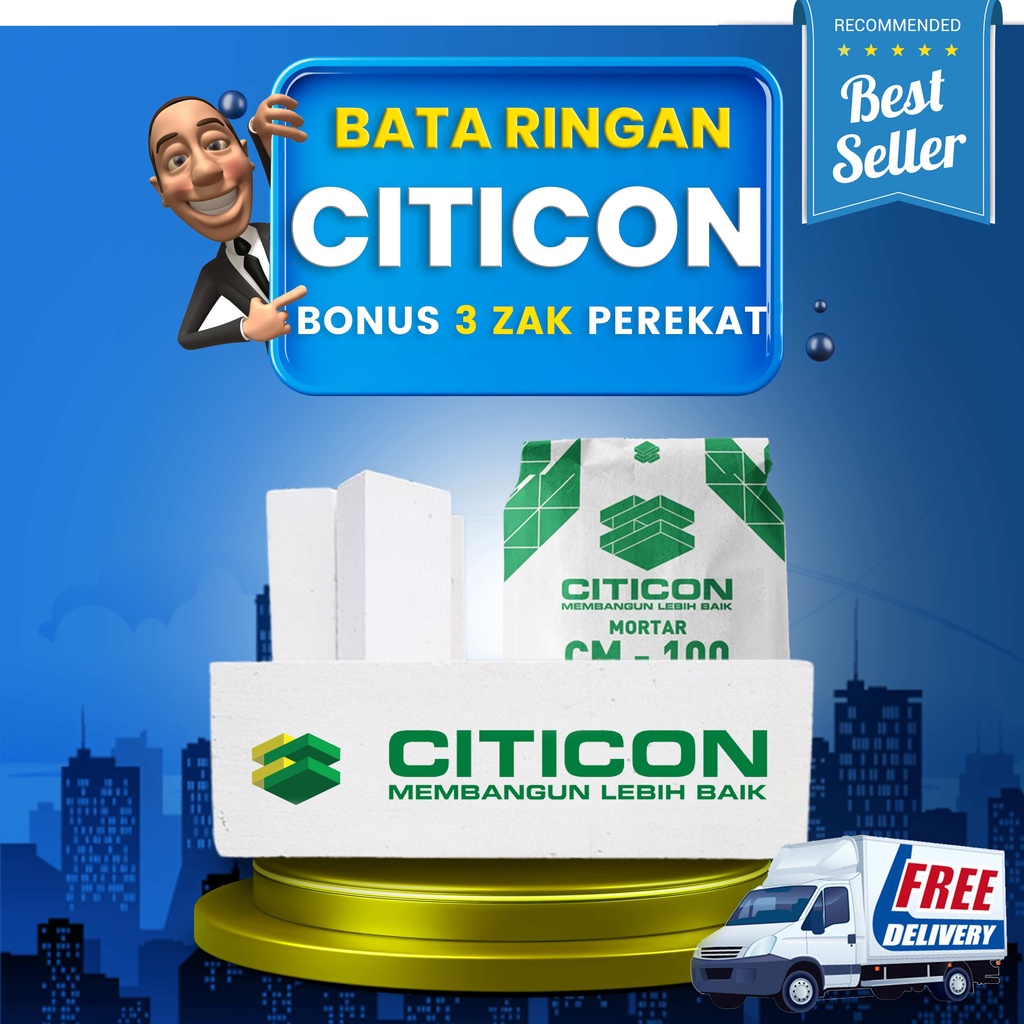 Hebel Bata Ringan Citicon isi 11.52 kubik Untuk Wilayah Kota Tegal Jawa Tengah ~ Hebel Perkubik