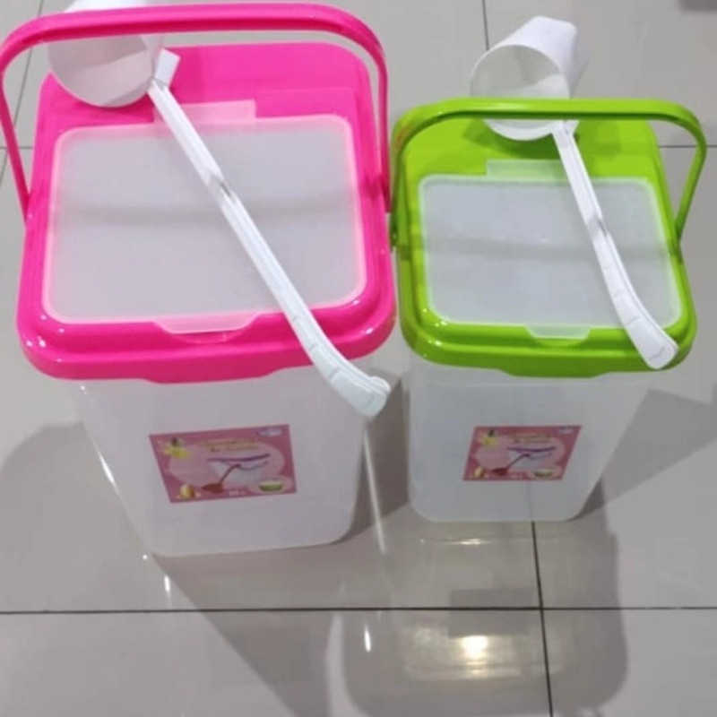 Container Kontainer Es Buah Lovenia 15 Lt + Gayung - Toples Tempat Air Es Plastik