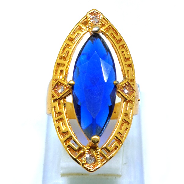 Cincin Wanita Batu King Sapphire Brilliant Cutting