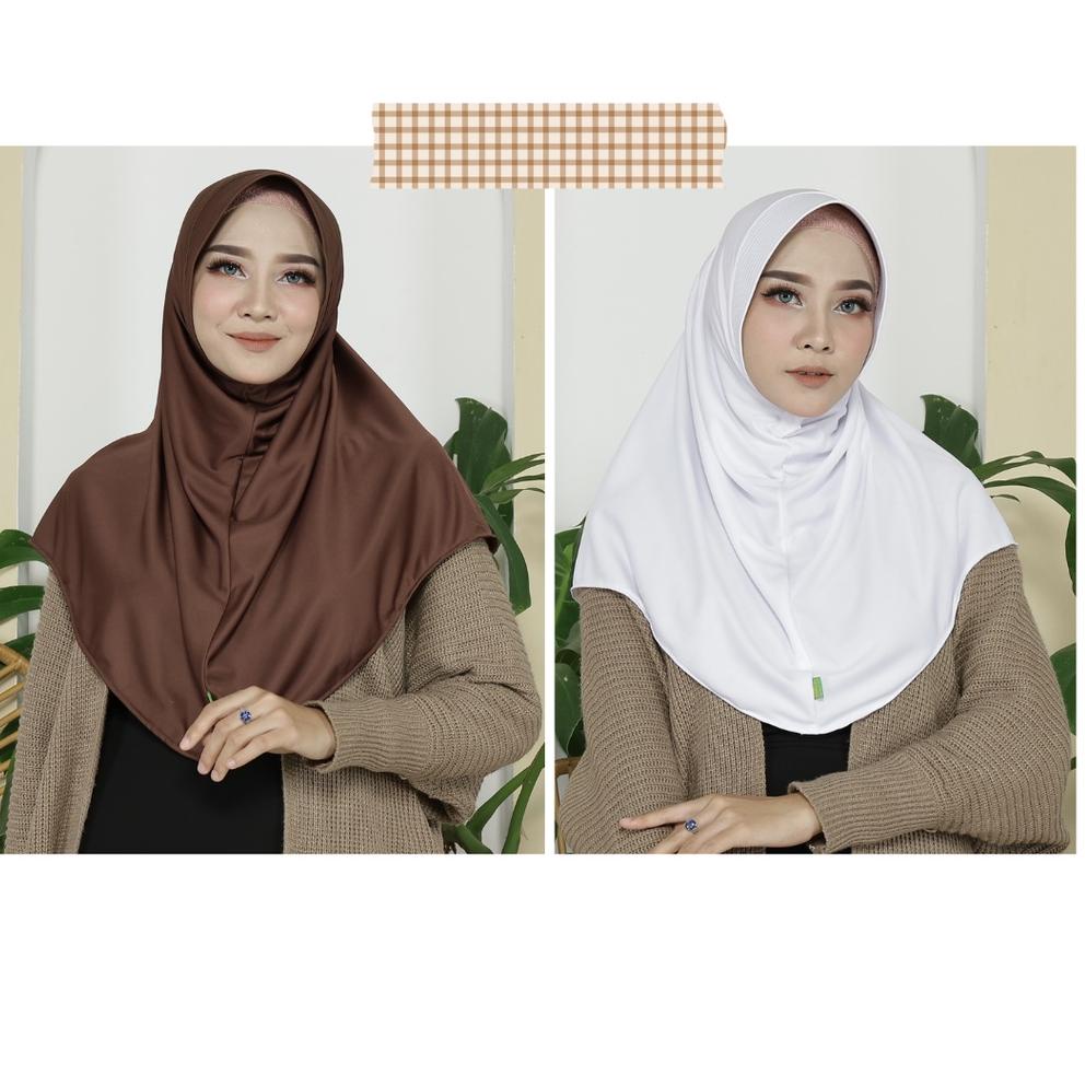 [spin1] Jilbab Anak Sekolah [4 Ukuran] Hijab Sport Menutup Dada Kerudung Bergo Polos Kaos Hyget Supe