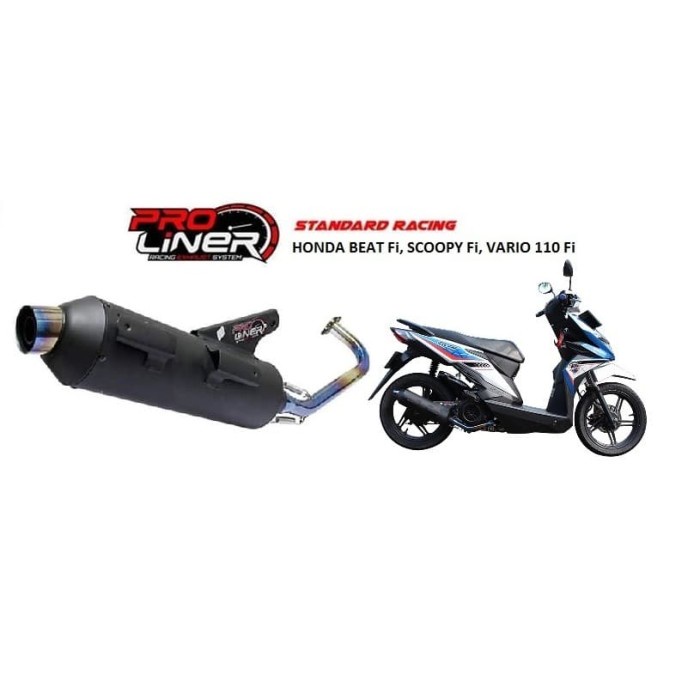 KNALPOT PROLINER STANDAR RACING BL BEAT FI SCOOPY FI VARIO 110 FI ASLI ORIGINAL