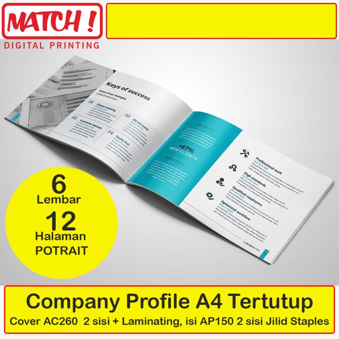 Terlaris Cetak Company Profile Ukuran A4
